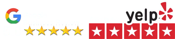 Google and Yelp 5 star review